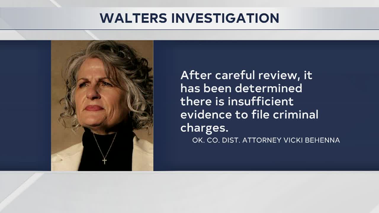 District Attorney says no charges will be filed in Ryan Walters TV incident after investigation