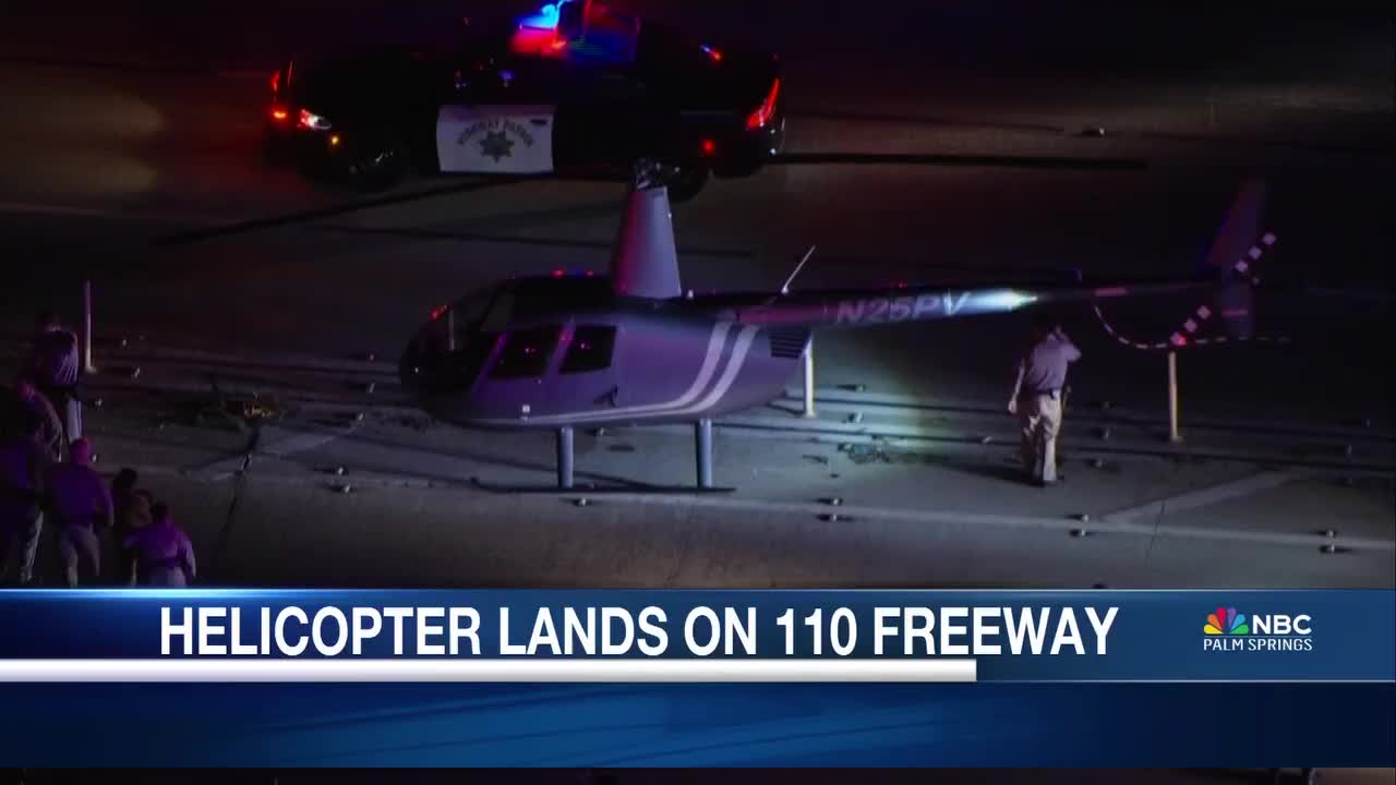 Helicopter Makes Emergency Landing on I-10 Freeway in South Los Angeles ...