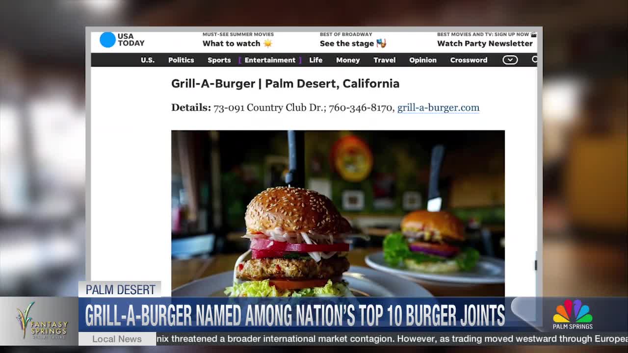 Palm Desert Restaurant Grill-A-Burger Named One of the Top 10 Burger Spots in th...