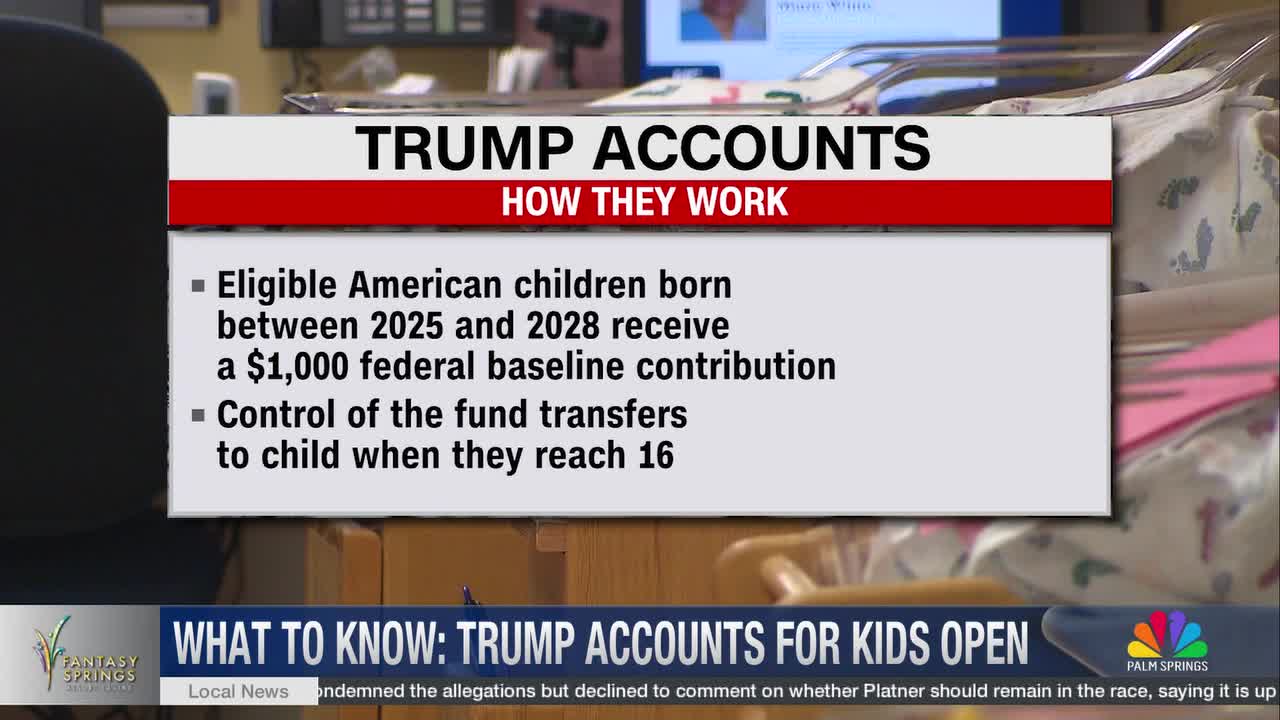 Trump accounts launch with government deposits for eligible children