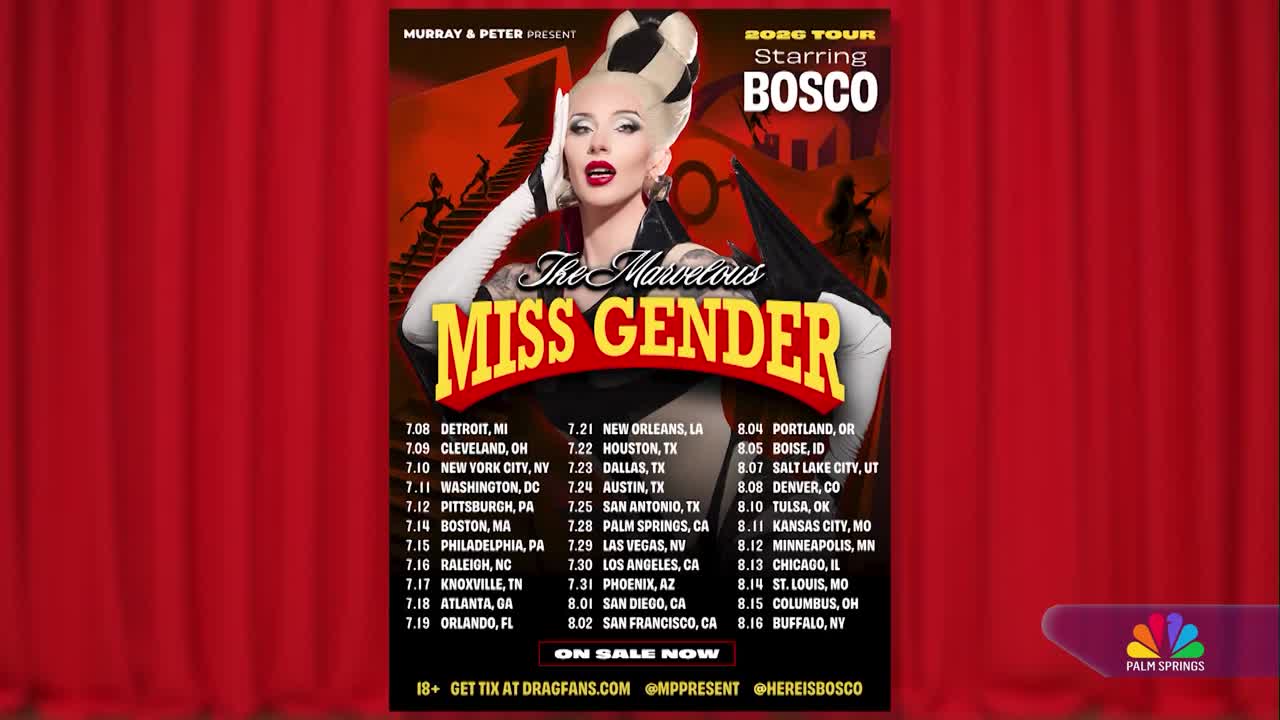 RuPaul's Drag Race Star Bosco Brings 'The Marvelous Miss Gender' Tour to Palm Springs