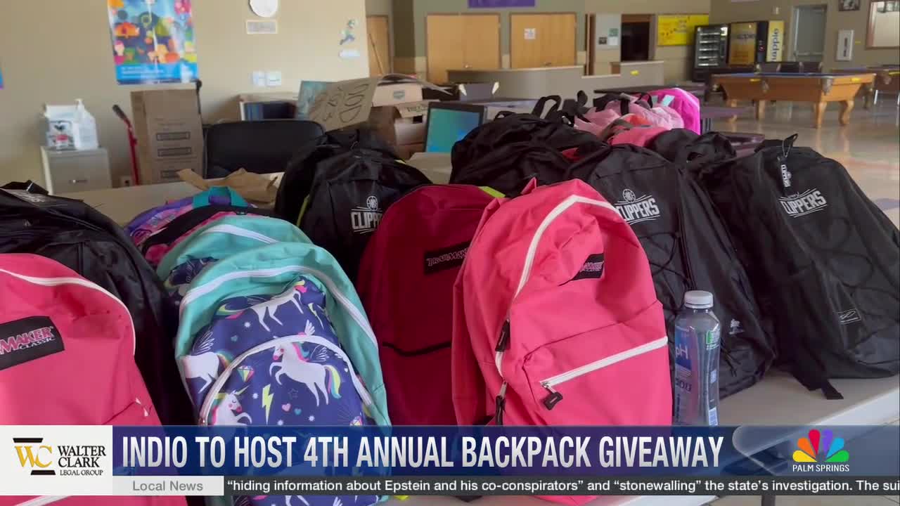 Indio to Give Away 1,800 Free Backpacks, School Supplies This Friday