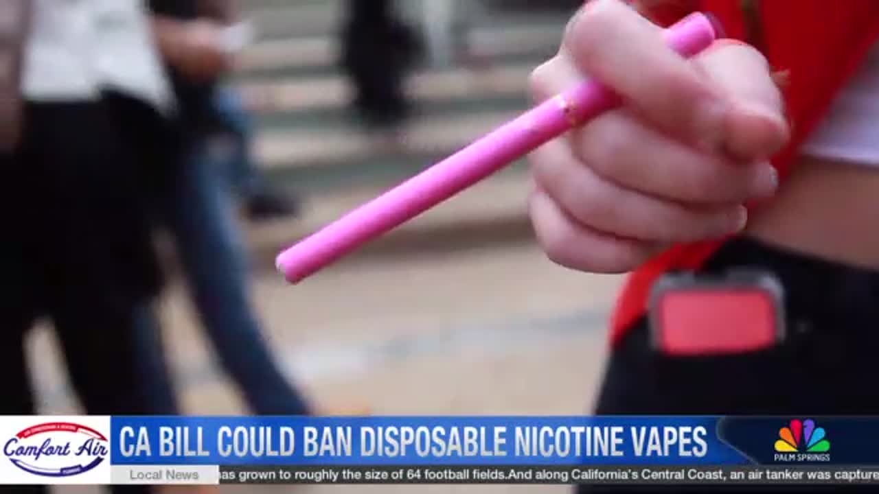 bill to ban disposable vapes filed California Lawmakers Move Nicotine Strain:Grape Ape - CBD (Indica) vaping device blue trio flavor lost