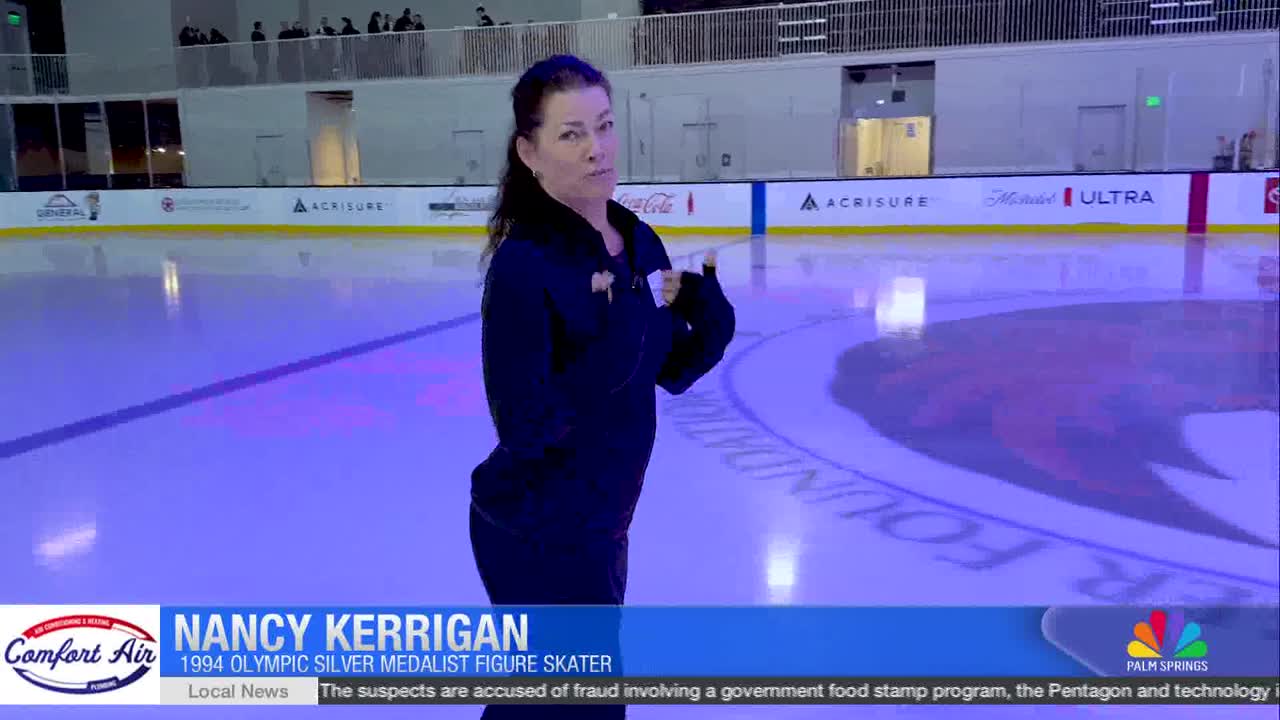 Nancy Kerrigan works with skaters at the Berger Foundation Iceplex during The Desert Figure Skating Club's 40th anniversary celebration