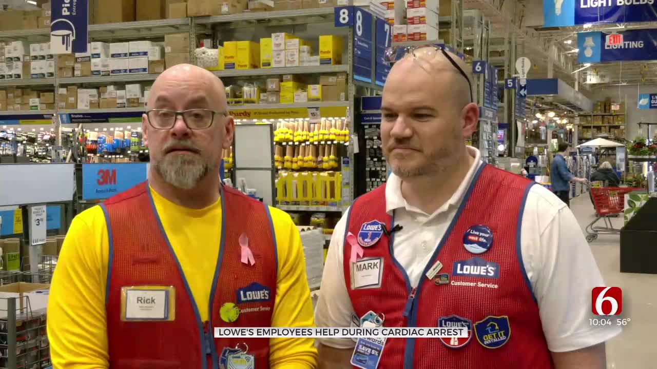 Lowe's Employees Recognized By Fire Department After Coworker Suffered Cardiac Arrest