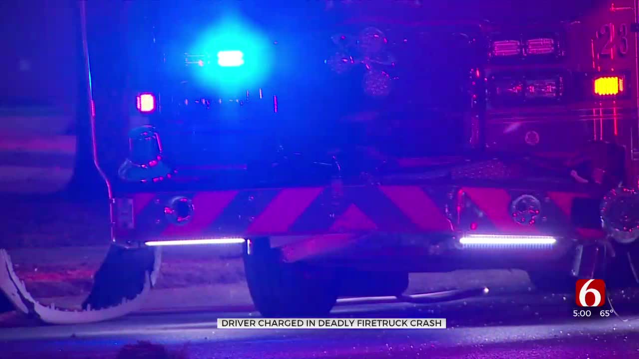 Driver Charged With Manslaughter, DUI For Fatal Tulsa Crash Involving Fire Truck