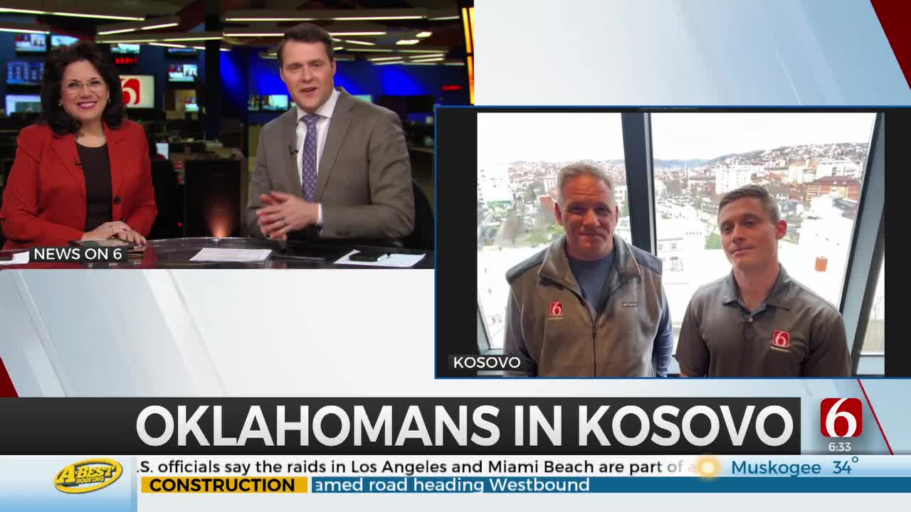 News On 6's Craig Day And Reagan Ledbetter Meet With Oklahoma Service Members In Kosovo