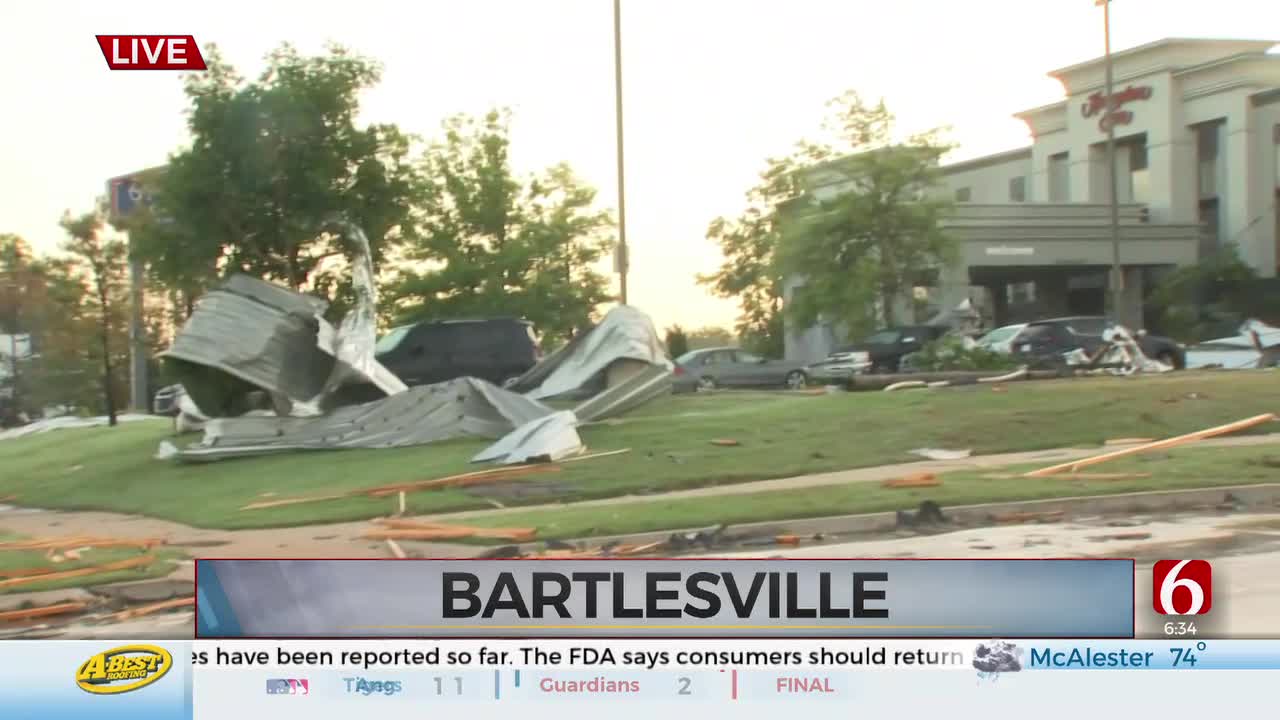 Roads Blocked In Bartlesville As Crews Assess Damage From Tornado