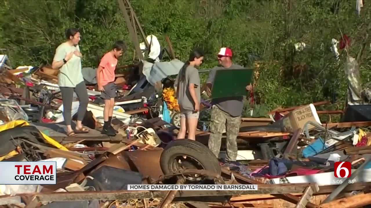 Barnsdall Community Pick Up The Pieces After Tornado Damages Homes
