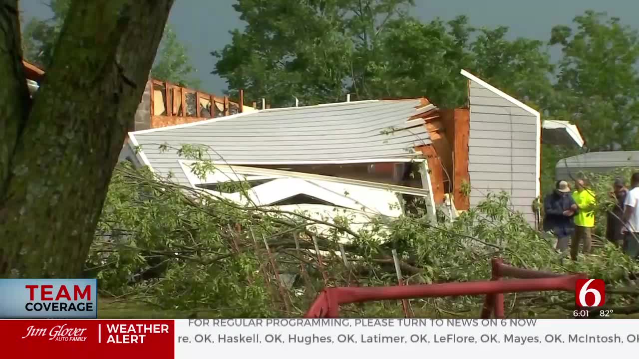 Tornado Damages Homes In Miami, Oklahoma