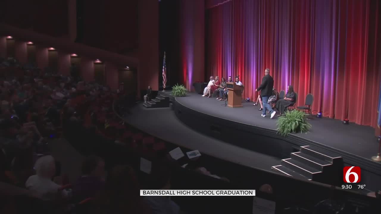 Barnsdall High School Seniors Walk Across The Stage For Graduation