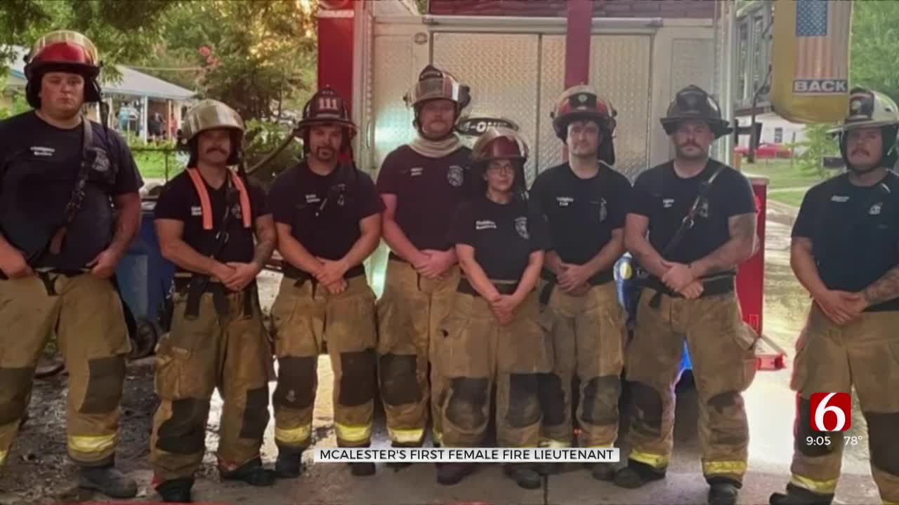 McAlester Fire Department Promotes First Longtime Female Firefighter To Lieutenant