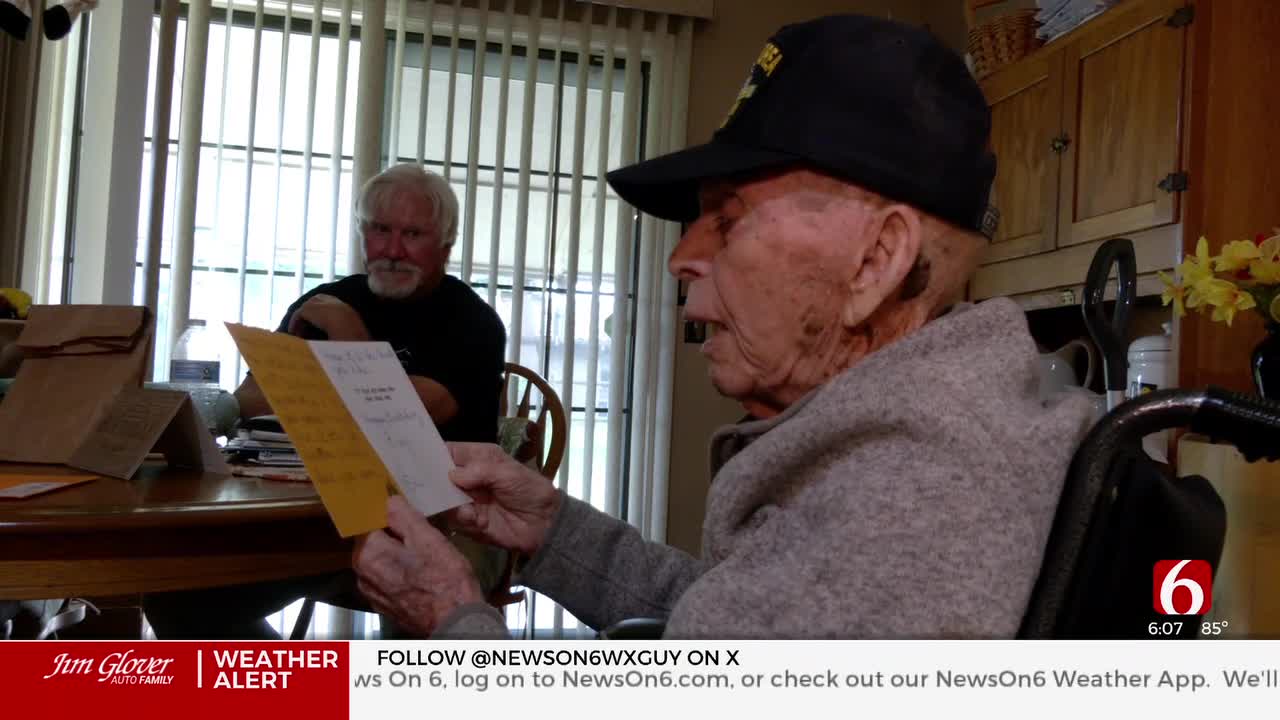 Navy Veteran Surrounded By Friends, Family For His 100th Birthday Celebration