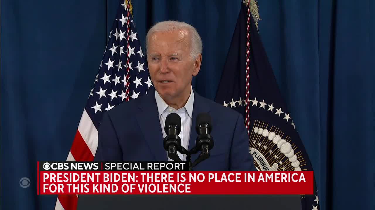 President Biden Addresses Shots Fired At Trump Rally