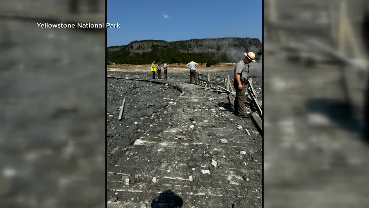 Surprise Blast Of Rock, Water And Steam Sends Dozens Running For Safety In Yellowstone