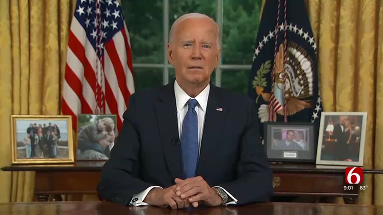 President Biden Delivers First Oval Office Address Since Dropping Out Of 2024 Race