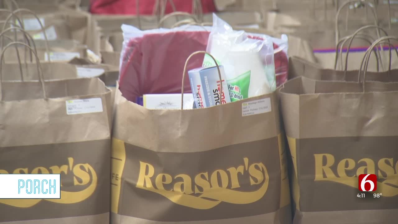 PORCH: Claremore Church Stuffs Bags With Schools Supplies For Children In Rogers County