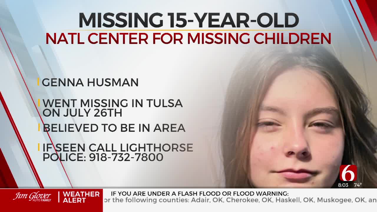 15-Year-Old Tulsa Girl Missing For 3 Weeks, NCMEC Says