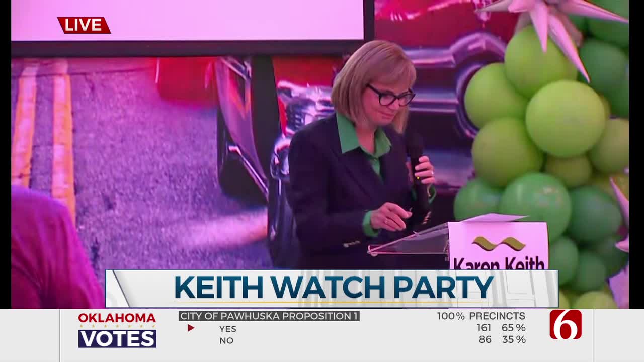 Watch: Karen Keith Addresses Supporters At Mayoral Race Watch Party