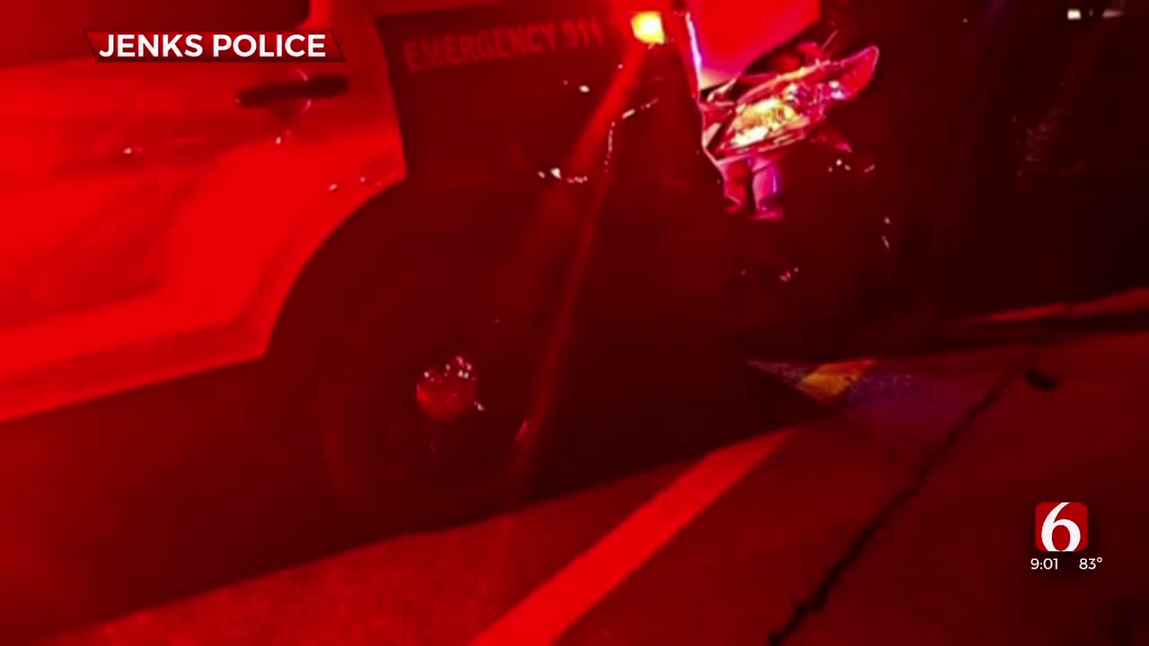 Jenks Police Arrest Driver After Crashing Into Patrol Car