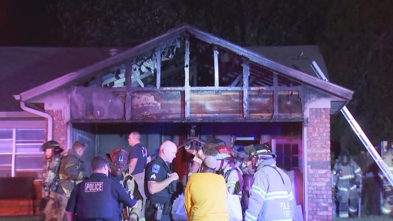 Firefighters Respond To House Fire In Tulsa
