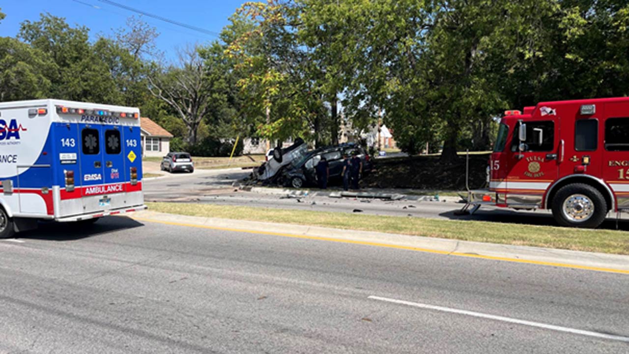 4 In Custody After Stolen Van Crashes During Short Tulsa Police Chase