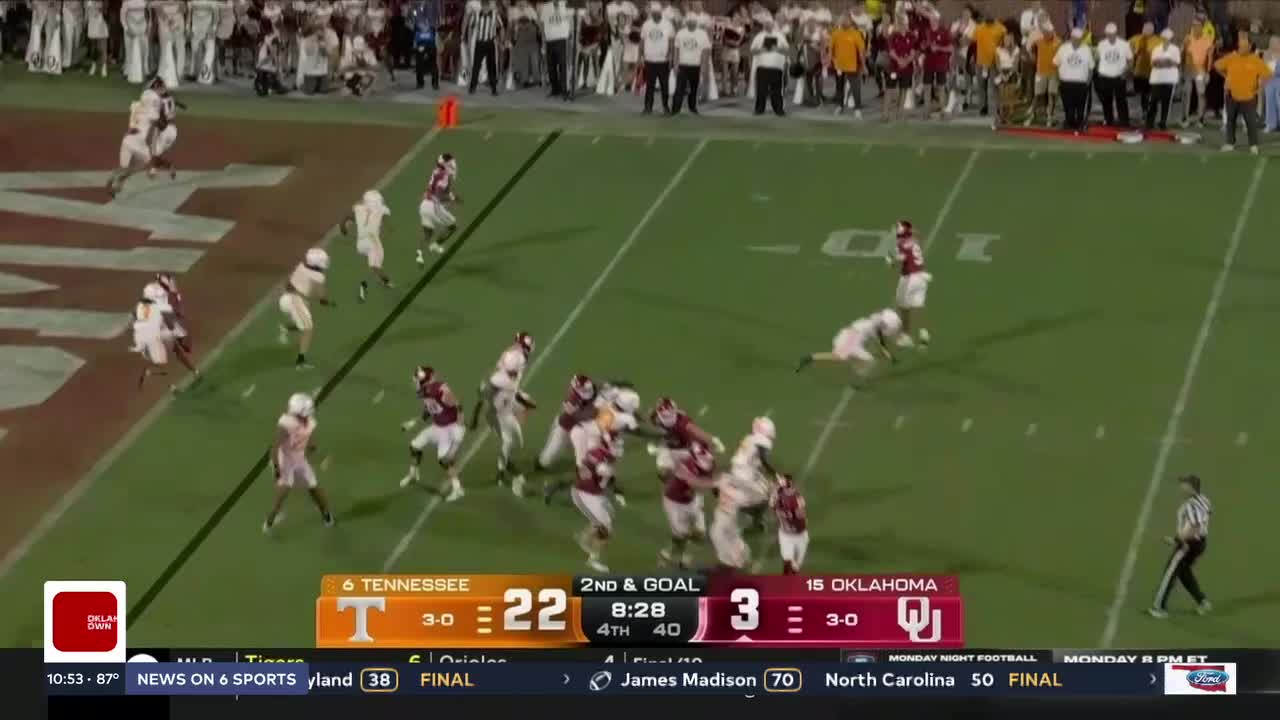 Oklahoma Falls In SEC Debut To Tennessee, 25-15