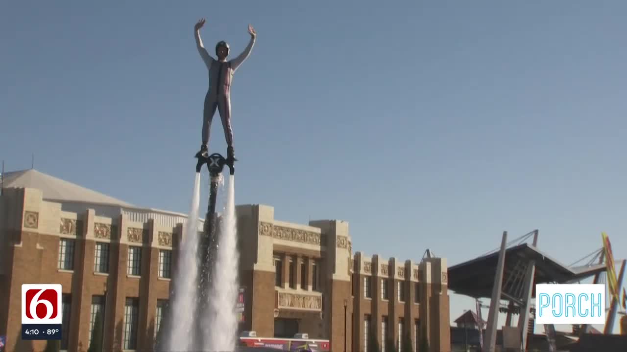 Water Circus Performers Execute Daring Flips Midair At Tulsa State Fair