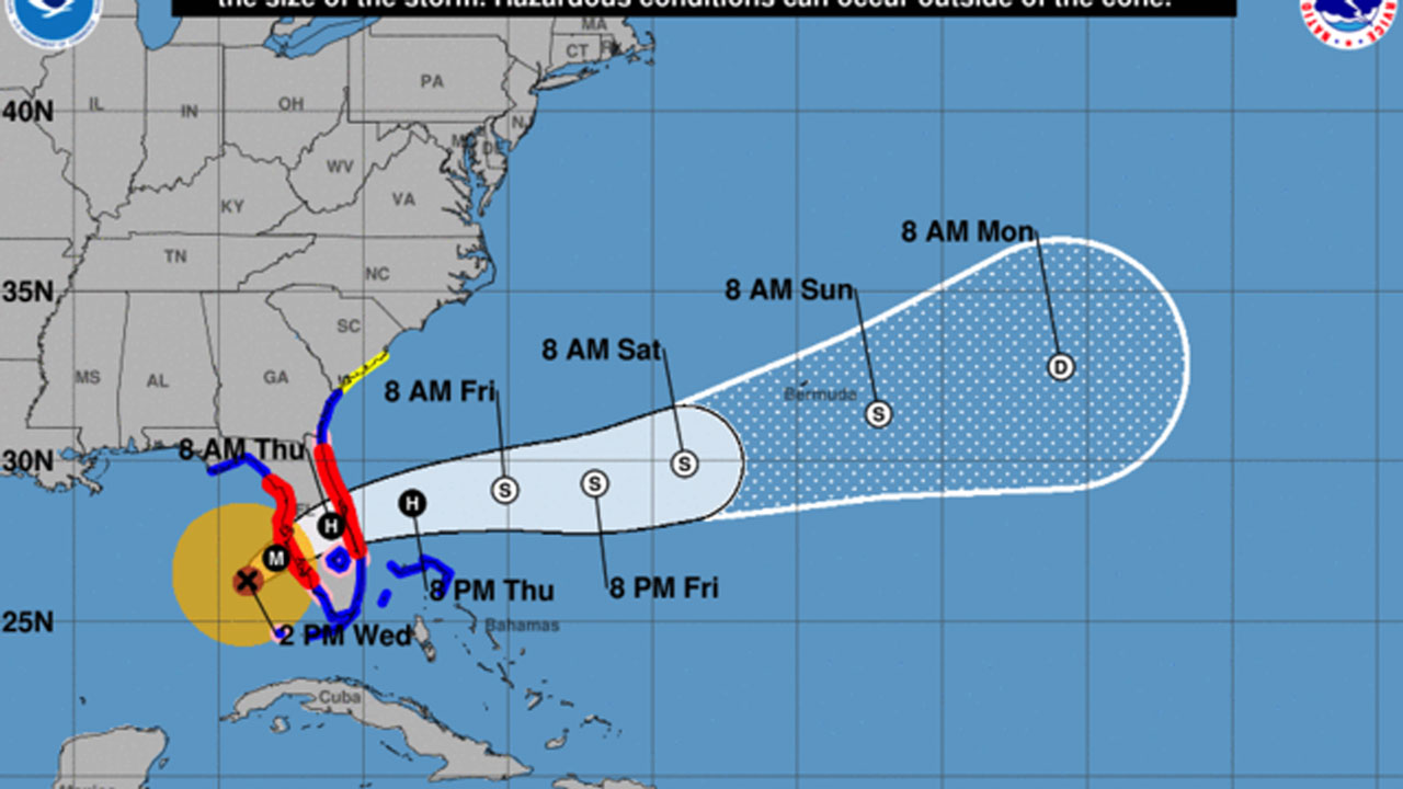 Maps Show Track Of Hurricane Milton As Forecasters Predict Landfall In Florida Overnight