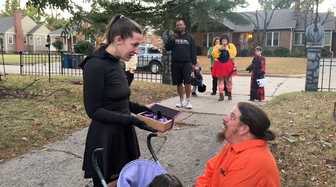 Trick-or-Treat: Halloween Proposal Leaves Couple Screaming With Joy