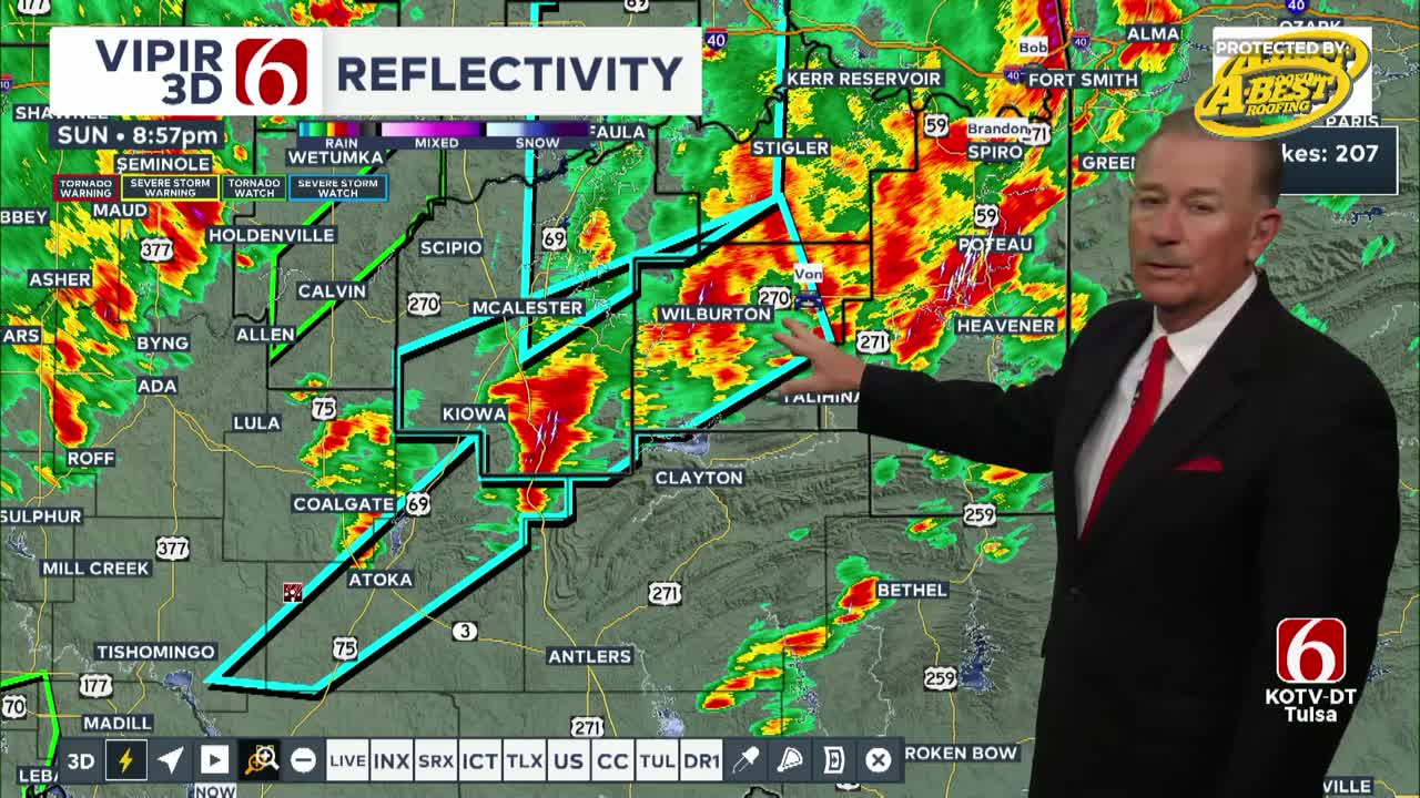 Sunday Night Storms Bring Additional Rain To Green Country