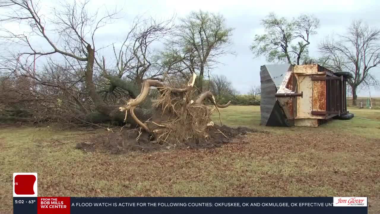 Possible Tornado Causes Damage Near Talala