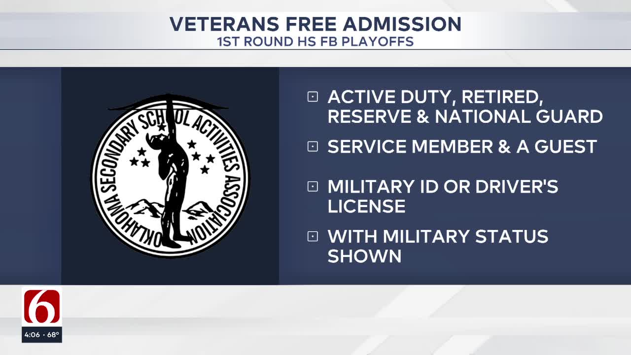 Veterans Get In Free At First Round High School Playoff Games In Oklahoma This Weekend