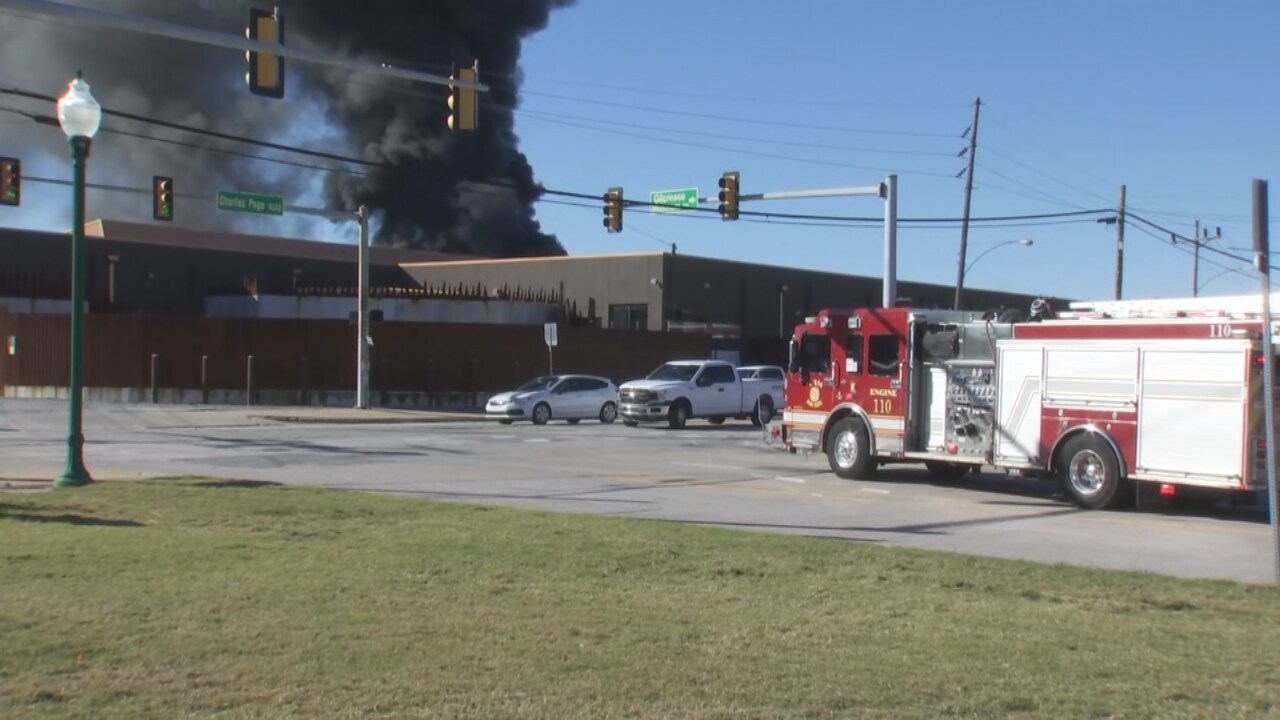 Important To Keep Some Distance: Tulsa Firefighters Respond To Industrial Fire