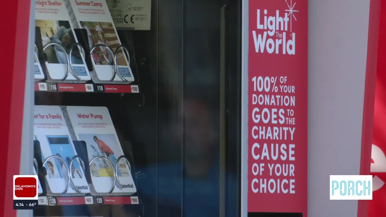 Giving Machine Now At Tulsa's Gathering Place Allows For Donations To Local, Global Charities