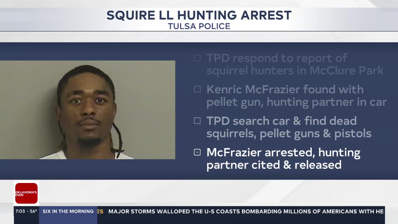 Man Accused Of Hunting Squirrels With Pellet Guns In Tulsa Park Arrested