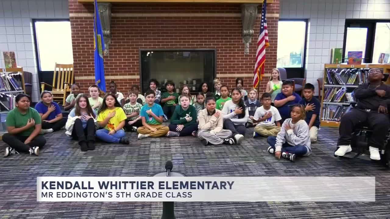 Daily Pledge: 5th Grade Class At Kendall Whittier Elementary