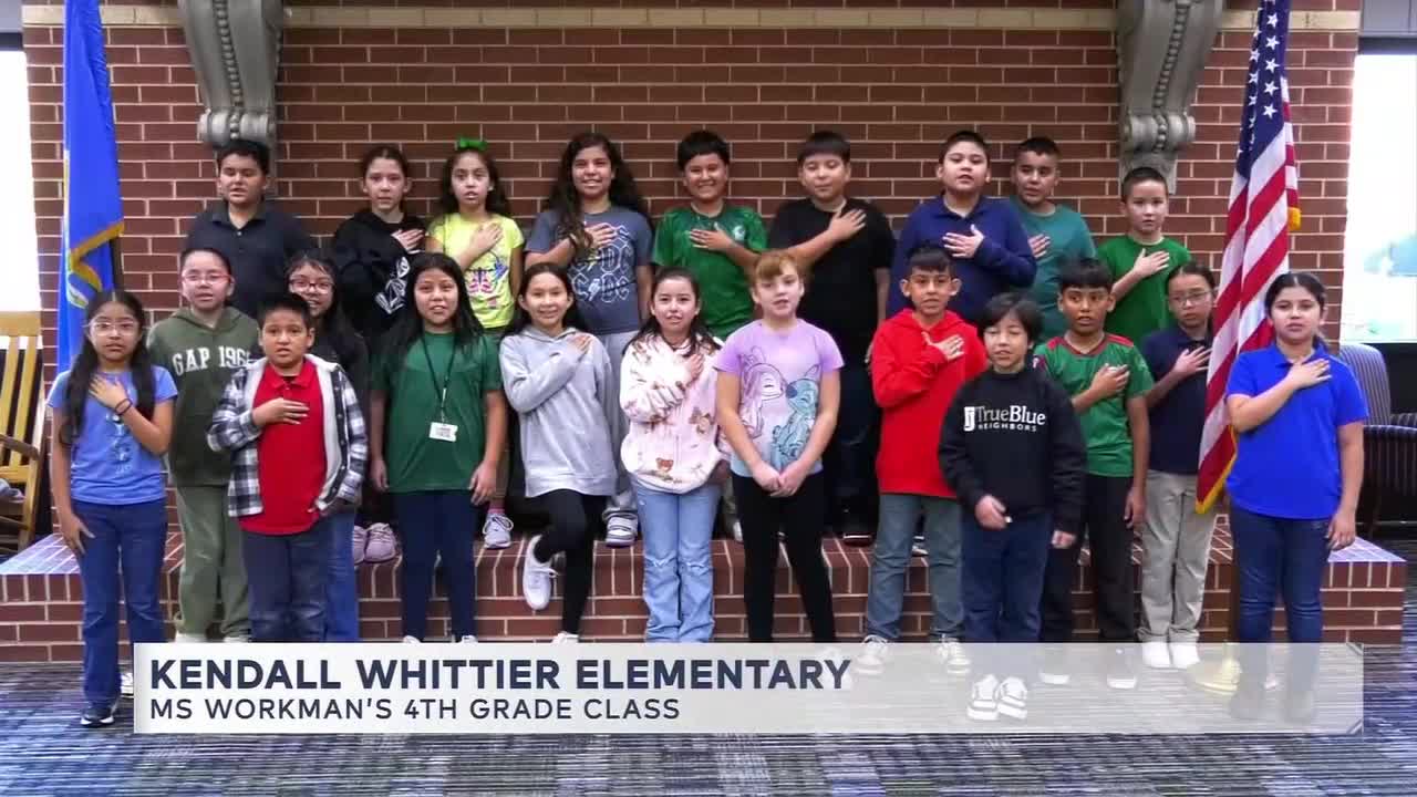 Daily Pledge: 4th Grade Class At Kendall Whittier Elementary