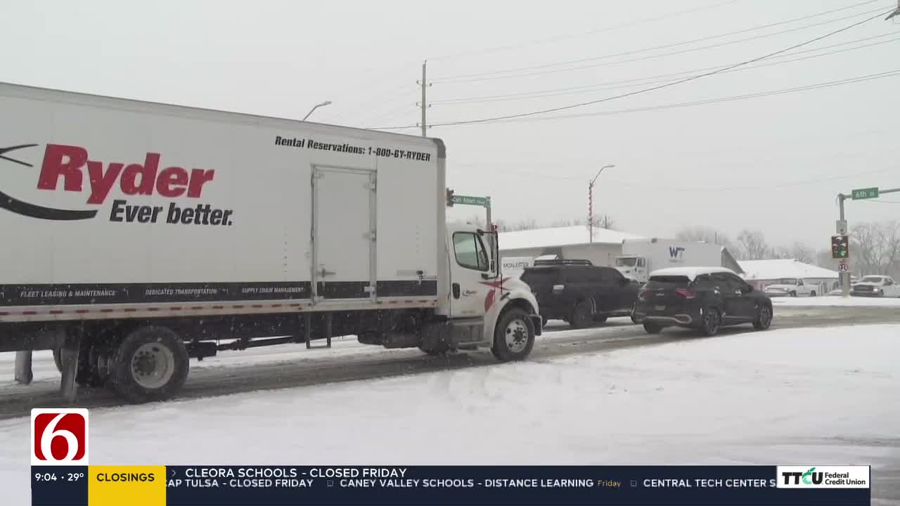 McAlester Snowfall Impacts Roadways