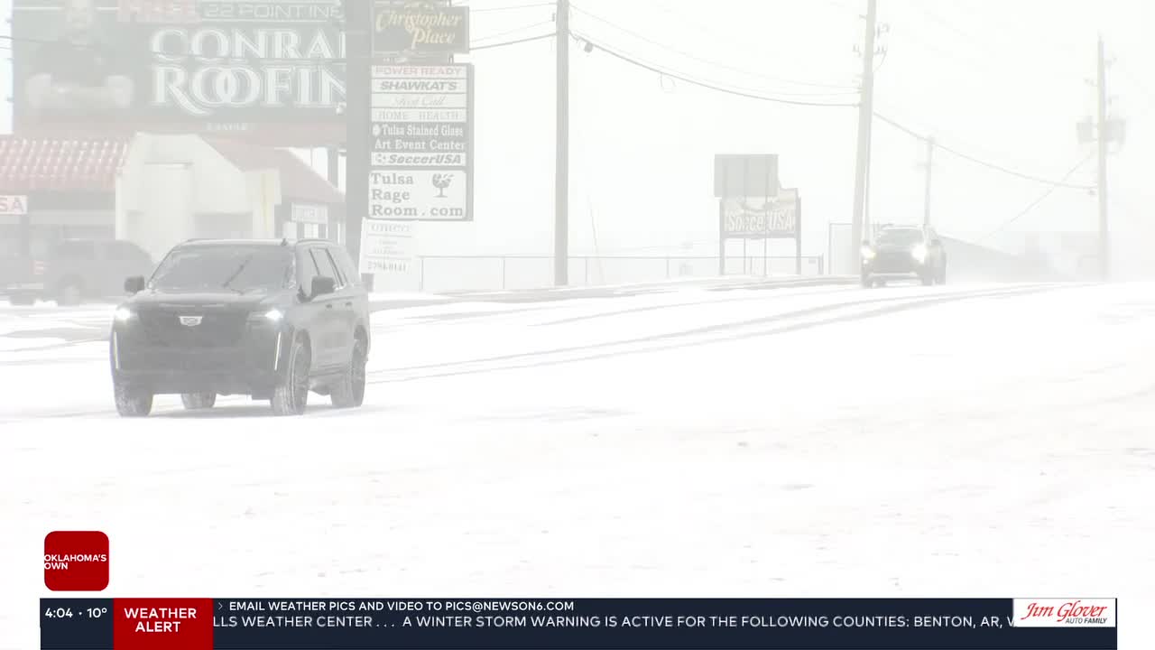 Tulsa road conditions: Heavy snow and sleet create hazardous conditions in Tulsa