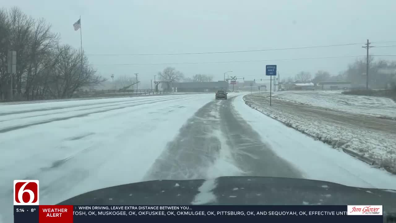 Bitter cold in Pawhuska: Erin Conrad details snowy road conditions