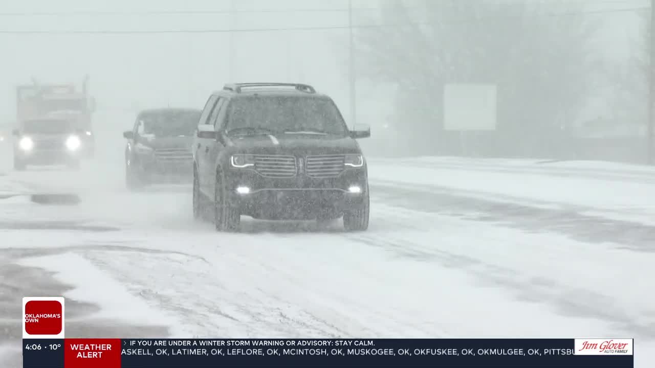 Blowing snow, strong winds create hazardous conditions in Bartlesville