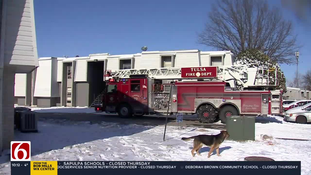 Electrical fire at Tulsa apartment complex leaves over 30 displaced amid freezing temperatures