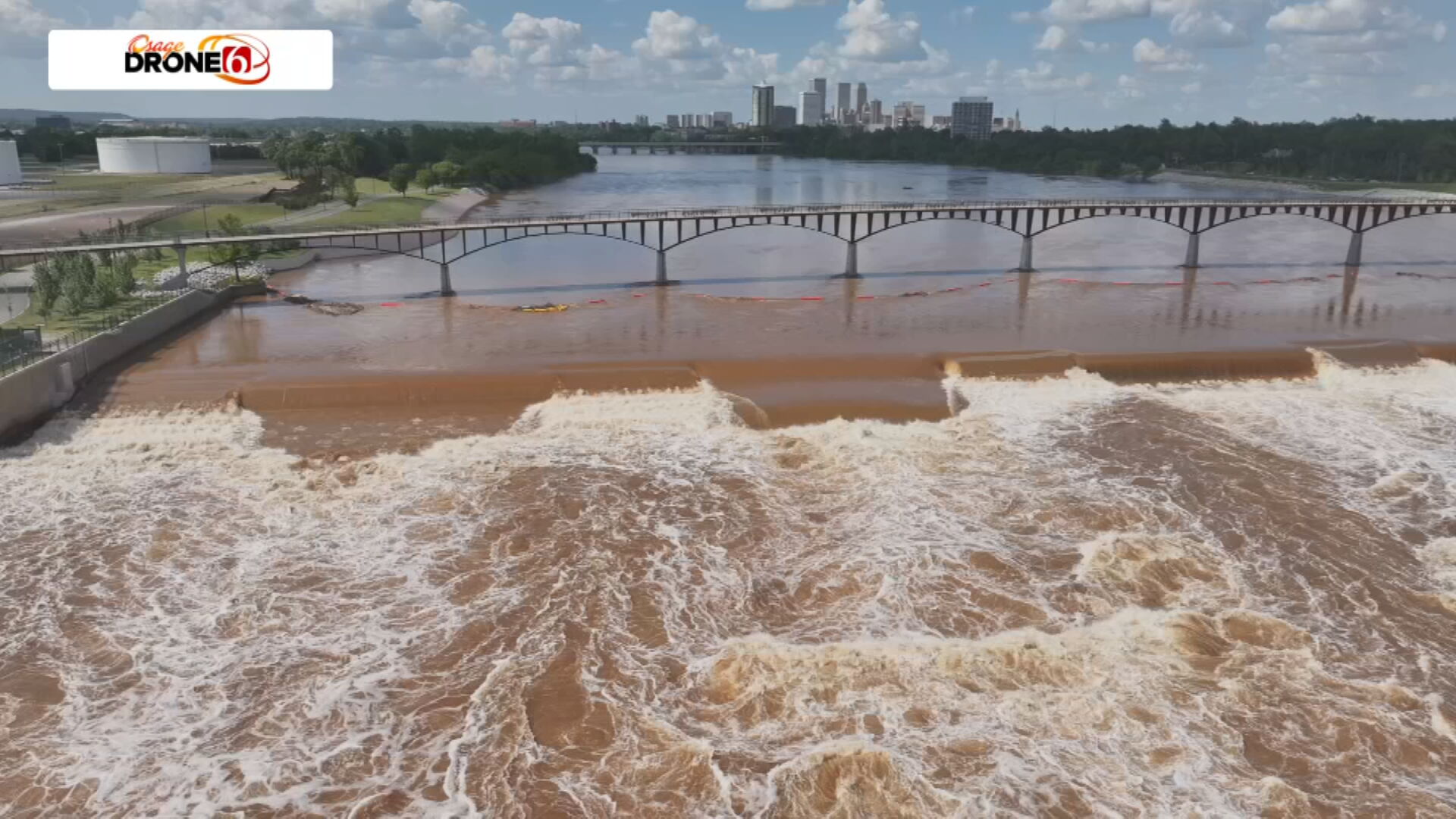 High water levels, debris cleanup delay reopening of Tulsa Wave Park