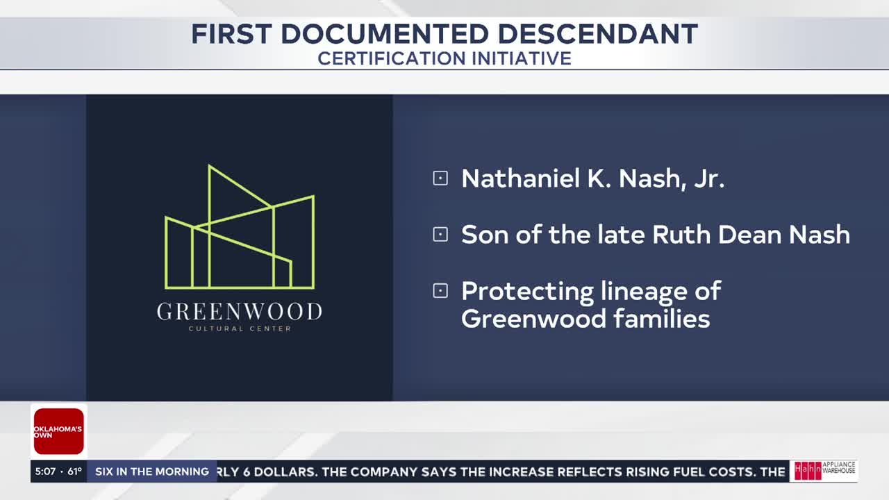 Greenwood Cultural Center certifies 1st descendant of 1921 Tulsa Race Massacre