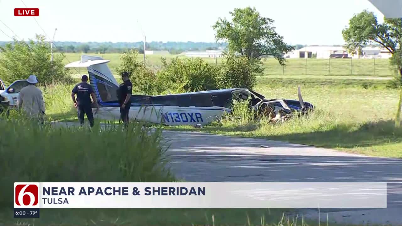 Small plane crash near Tulsa International leaves 2 with minor injuries