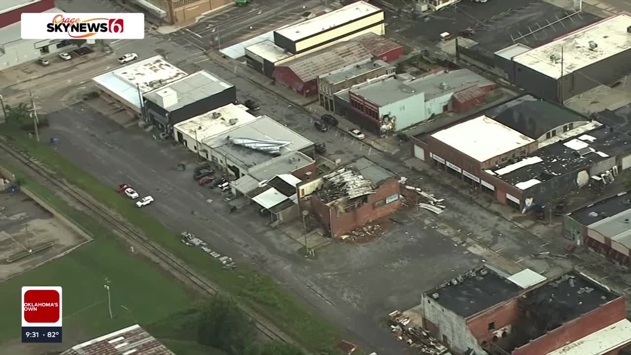 Historic Buildings Damaged in McAlester after tornado-warned storm