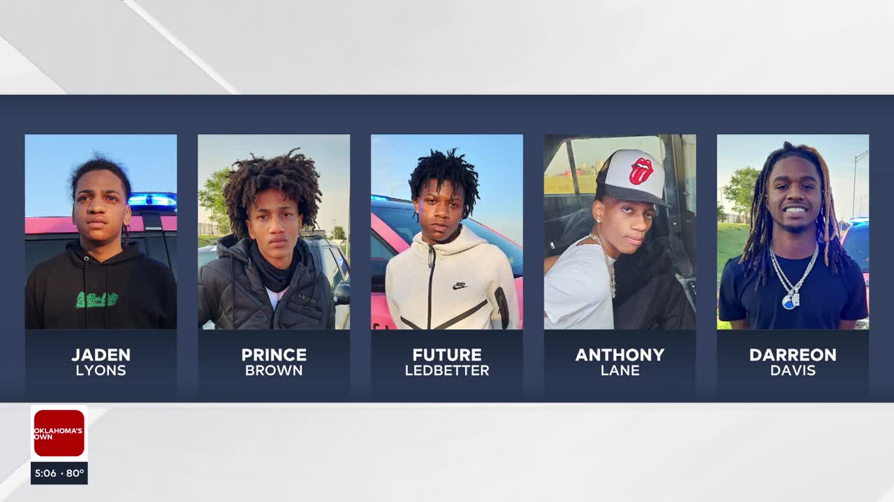 Police arrest 5 teens accused of pointing stolen guns at woman inside Tulsa home