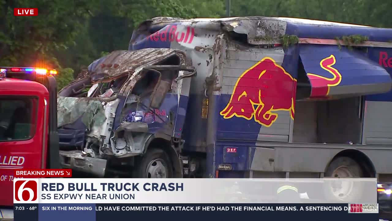 Red Bull truck crash narrows Highway 412 in both directions