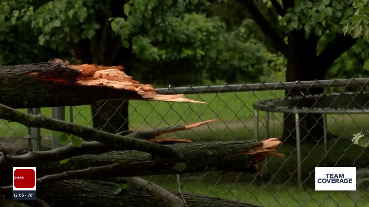 Cleanup Efforts in Tahlequah Following Severe Storm Damage